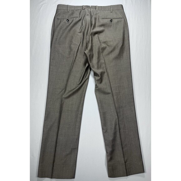 INCOTEX Slowear Super 100's Wool Trousers Pants Gray Brown 36x31 - Picture 3 of 8